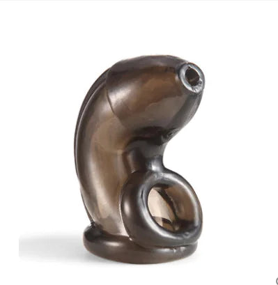 Silicone Male Chastity Device and Cock Ring - Yes, Ruby