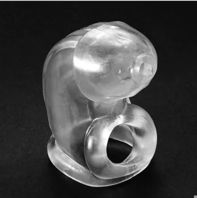 Silicone Male Chastity Device and Cock Ring - Yes, Ruby