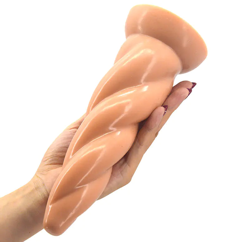 FAAK Silicone Realistic Anal Plug with Suction Cup - Yes, Ruby