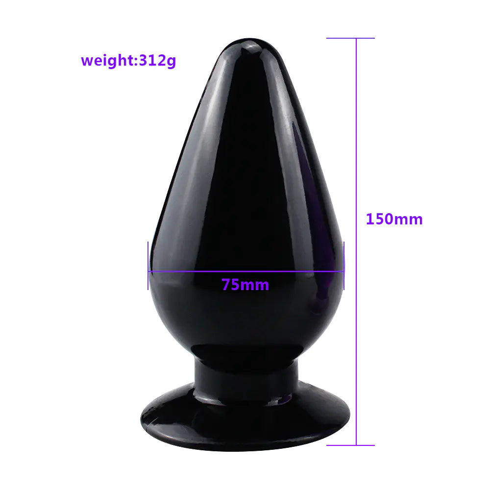 High Transparency Odorless TPE Large Anal Plug - Yes, Ruby