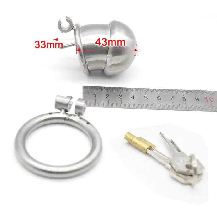 Chastity Lock - Solid Silver - Yes, Ruby