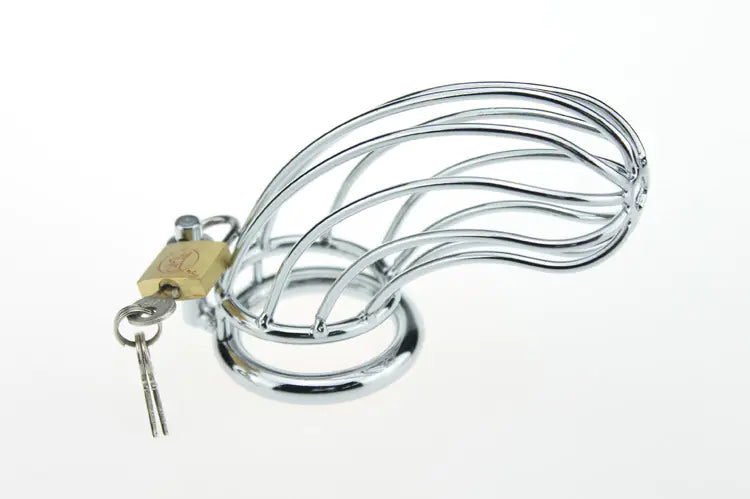 Stainless Steel Chastity Cage - Yes, Ruby