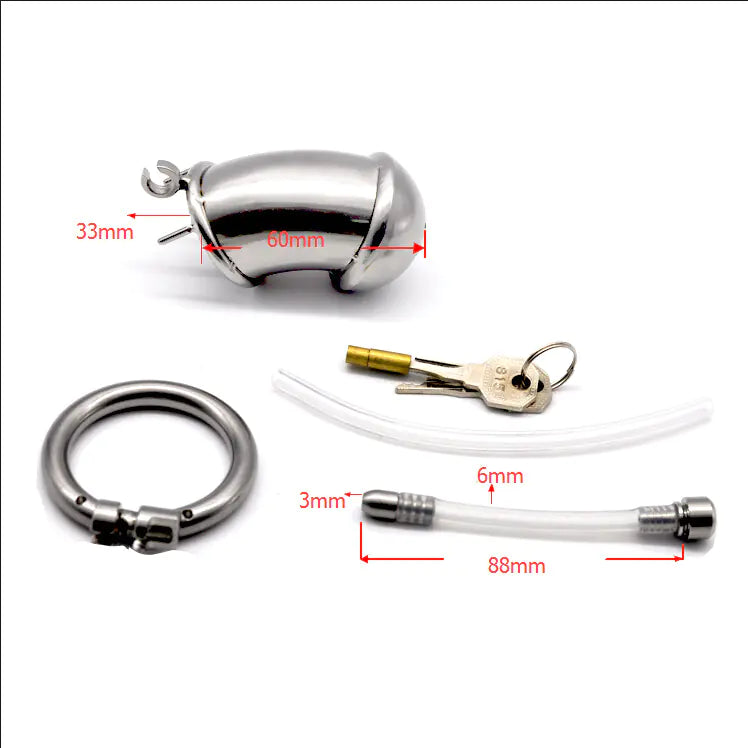 Chastity Lock - Solid Silver - Yes, Ruby