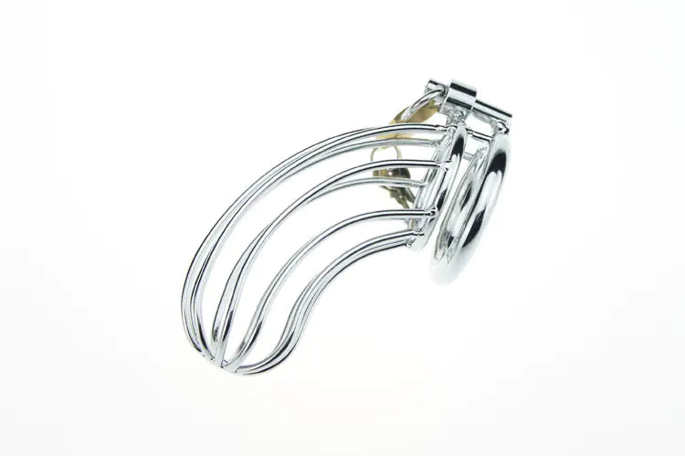 Stainless Steel Chastity Cage - Yes, Ruby