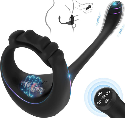 Vibrating Cock Ring and P-Spot stimulation with Remote Control - Yes, Ruby