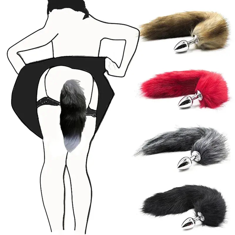 Animal Tail Anal Plug - Yes, Ruby