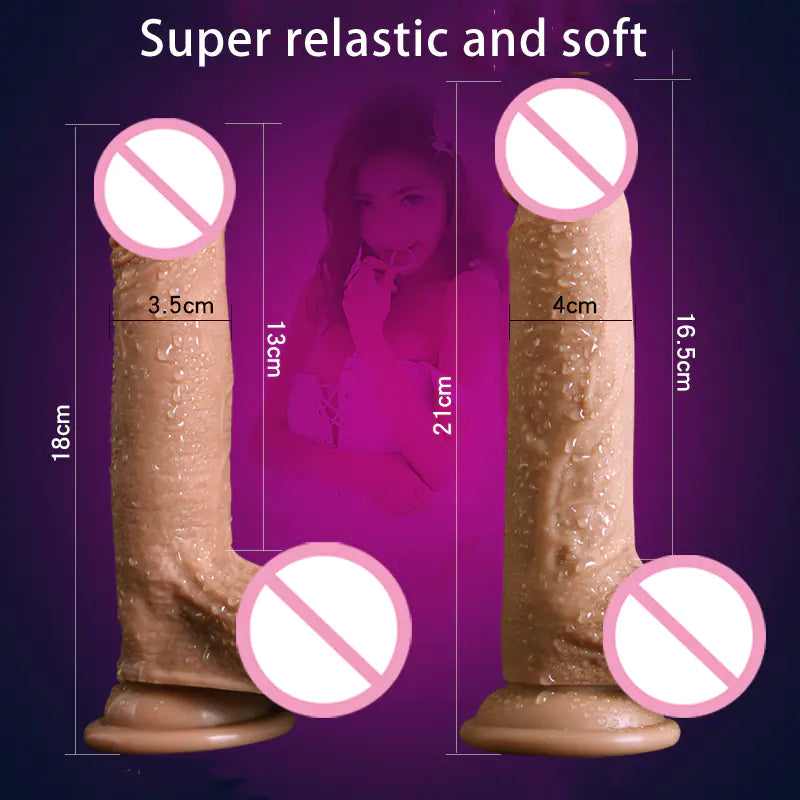Vibrating Realistic Dildo for Women's Pleasure Toys - Yes, Ruby