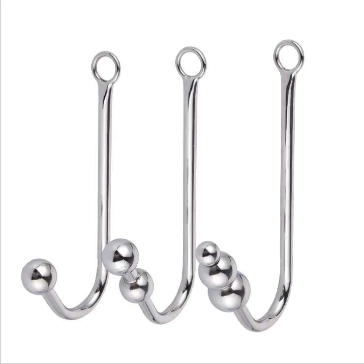 Beaded Anal Hook - Yes, Ruby