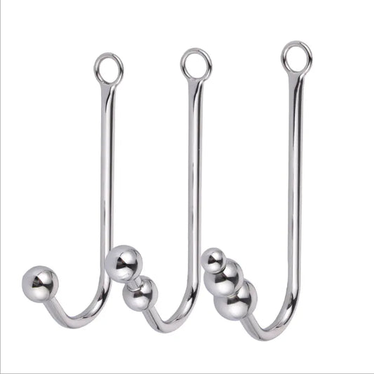 Beaded Anal Hook - Yes, Ruby