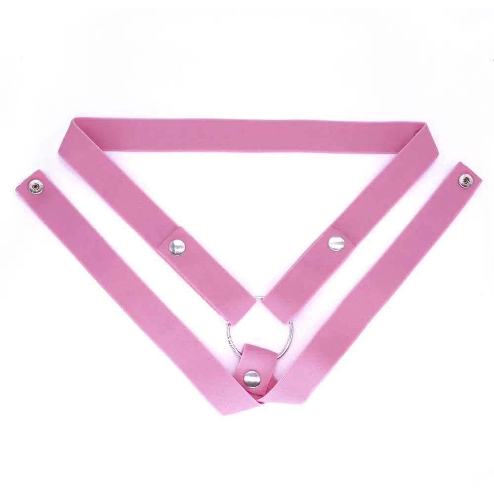 Men's Chastity Lock with Three-Way Restraint Strap - Yes, Ruby
