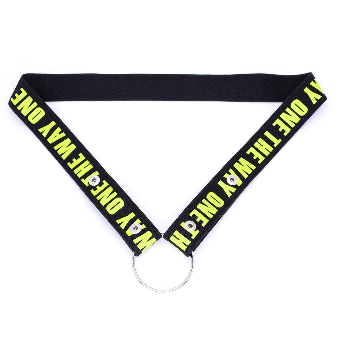 Men's Chastity Lock with Three-Way Restraint Strap - Yes, Ruby