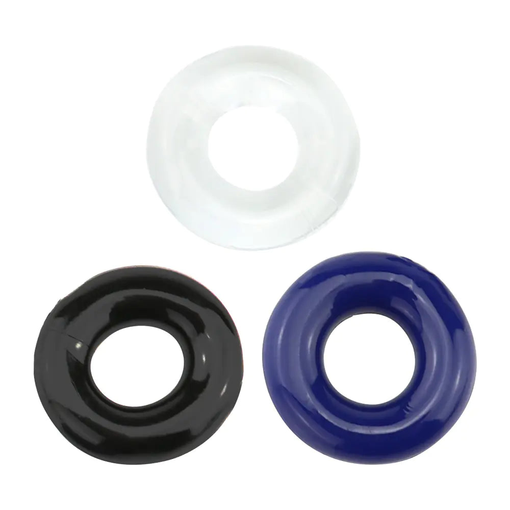 Tri-Color Silicone Cock Ring - Yes, Ruby
