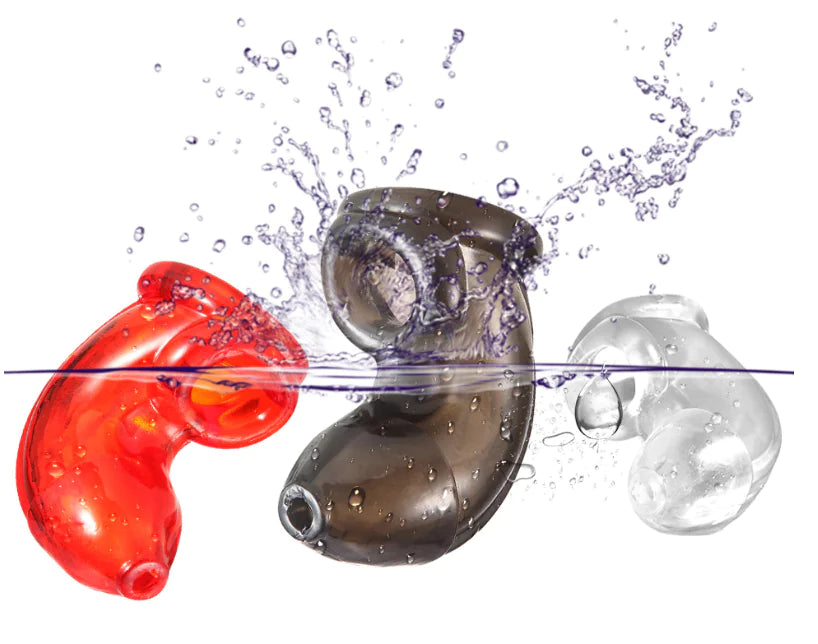 Silicone Male Chastity Device and Cock Ring - Yes, Ruby