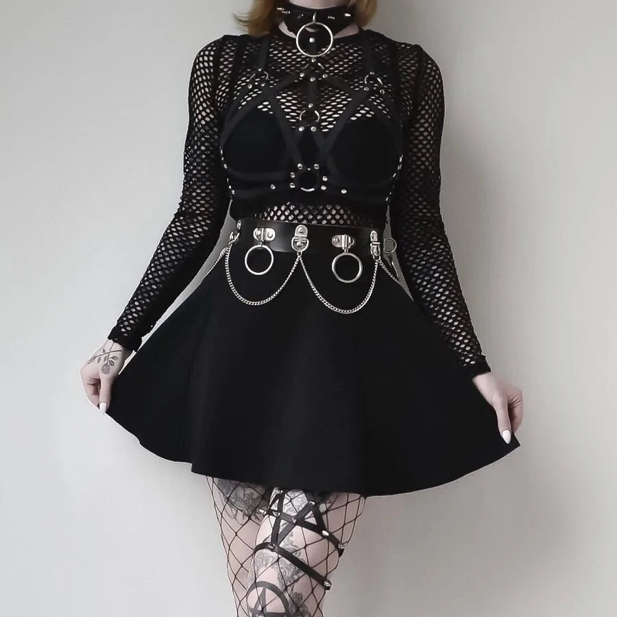 Party Clubwear Waist Harness - Yes, Ruby