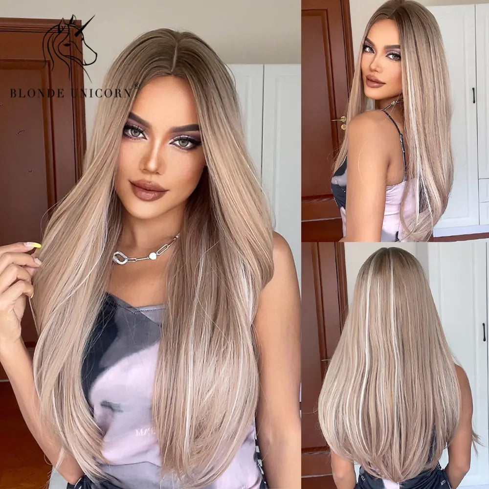 Synthetic Long Brown Wig - Yes, Ruby