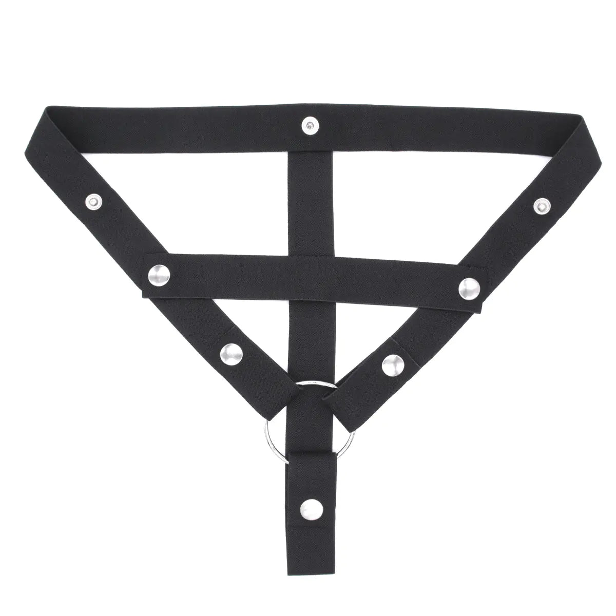 Men's Chastity Lock with Three-Way Restraint Strap - Yes, Ruby
