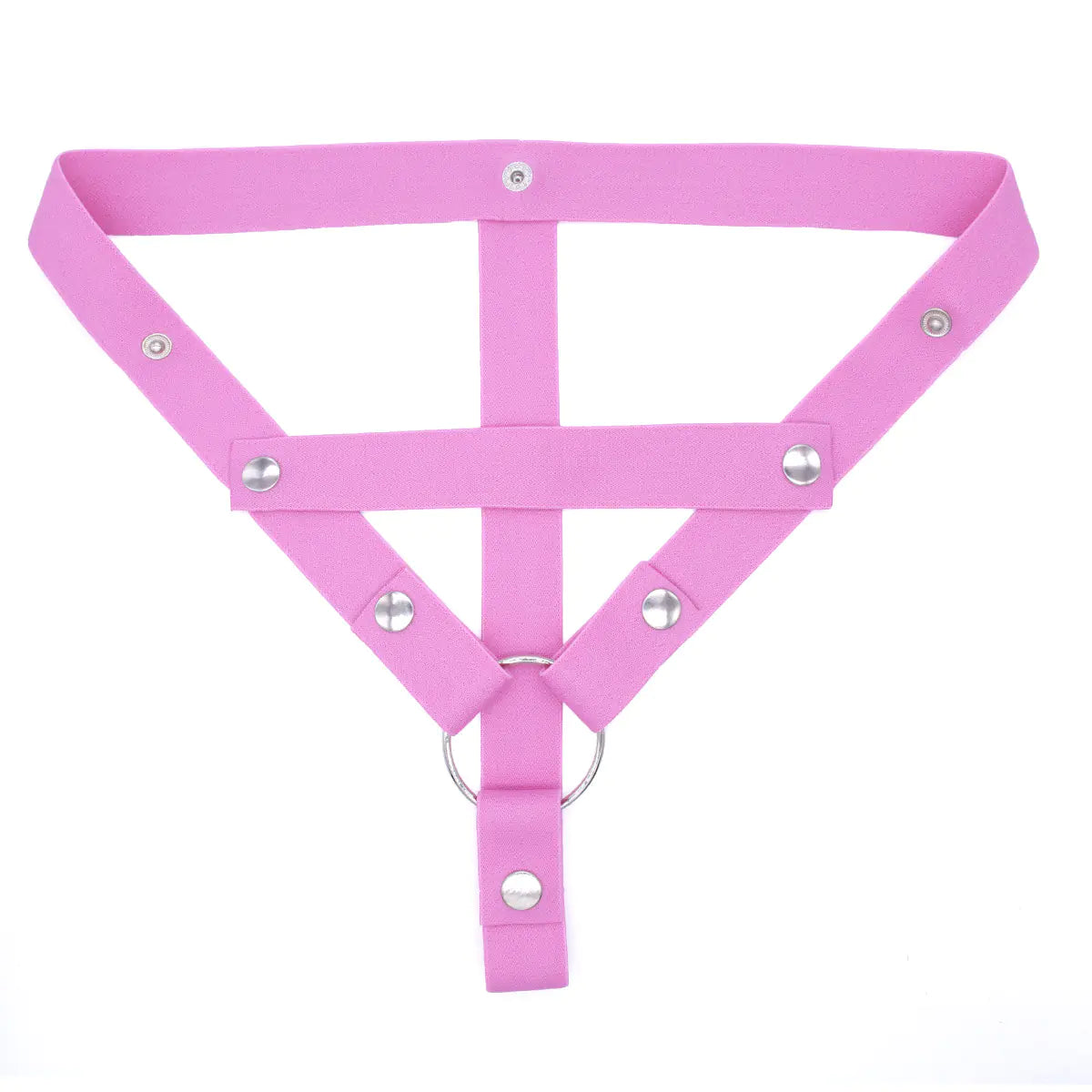 Men's Chastity Lock with Three-Way Restraint Strap - Yes, Ruby