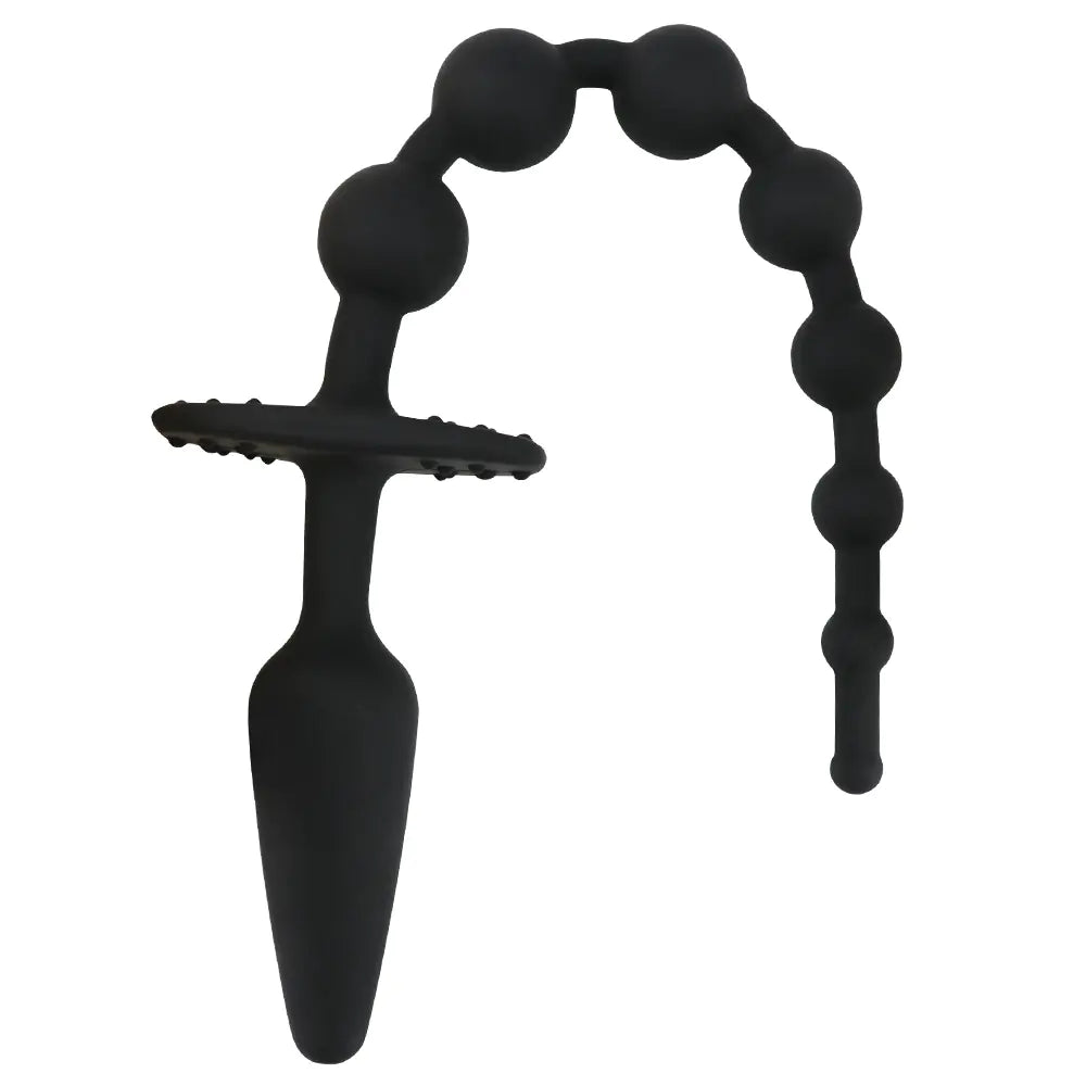Silicone Beaded Anal Plug Prostate Massager - Yes, Ruby