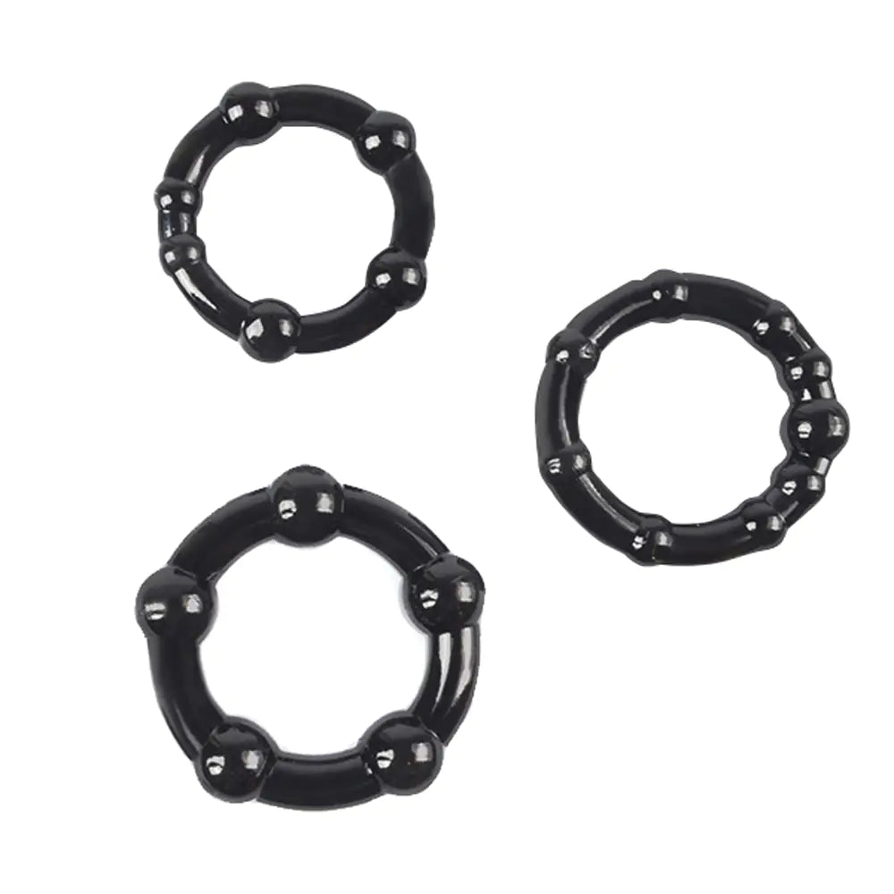 Tri-Color Silicone Cock Ring - Yes, Ruby