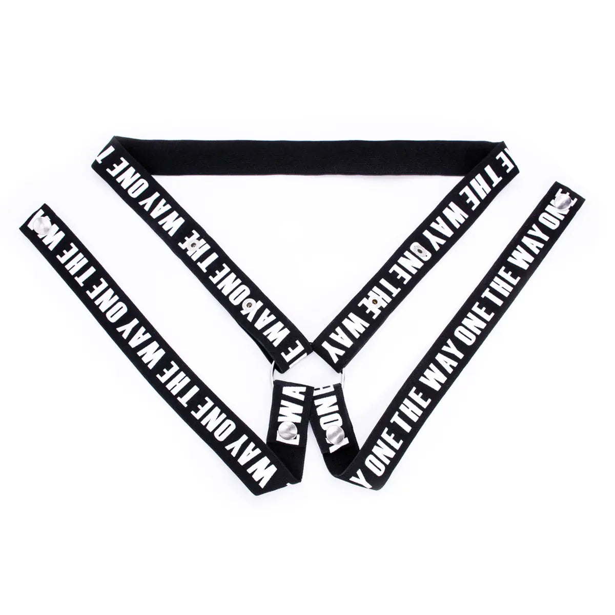 Men's Chastity Lock with Three-Way Restraint Strap - Yes, Ruby