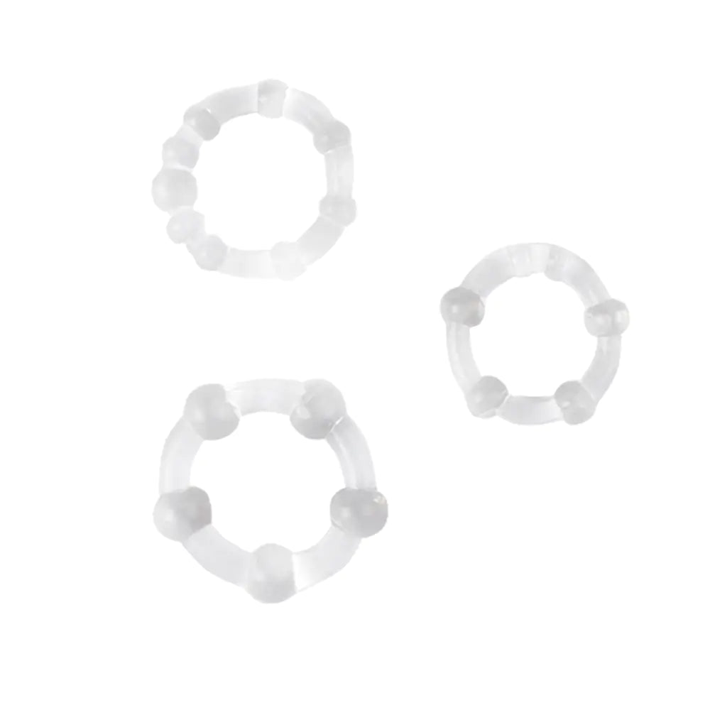 Tri-Color Silicone Cock Ring - Yes, Ruby