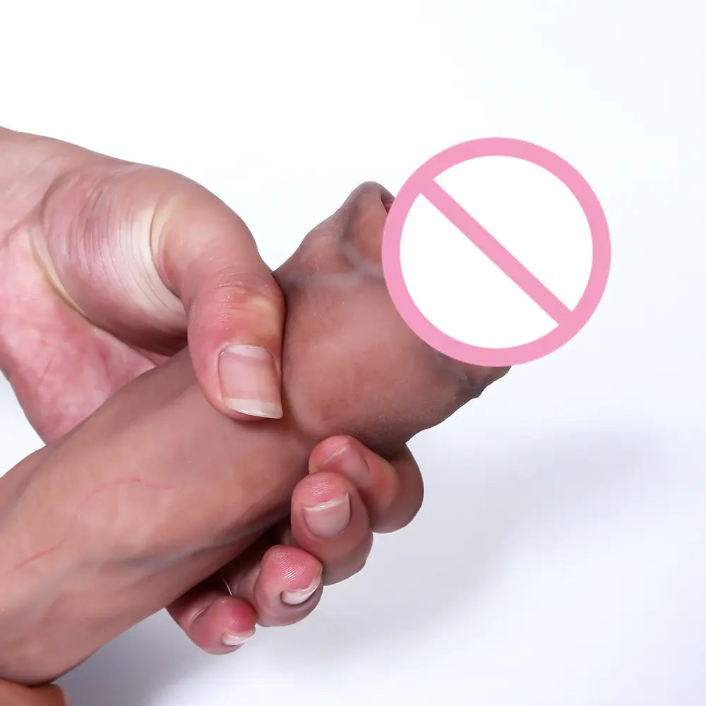 Double Layer Silicone Dildo for Manual Stimulation - Yes, Ruby