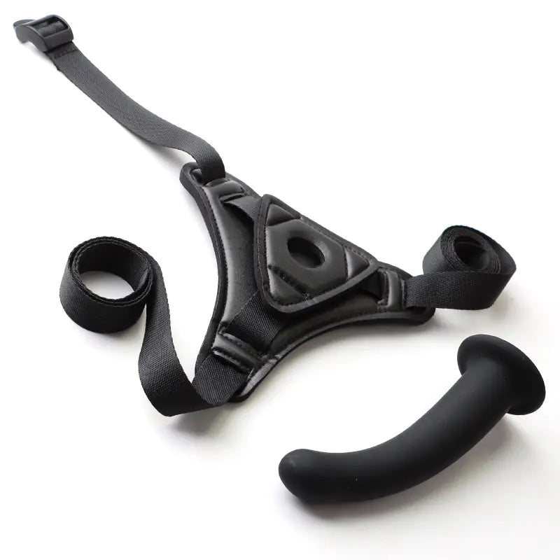 Dual Feature Leather Strapon Harness - Yes, Ruby