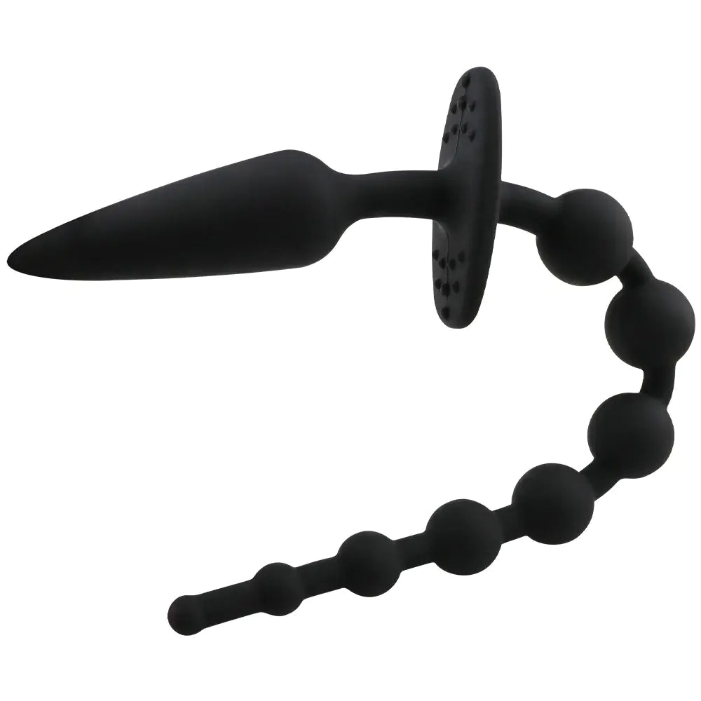 Silicone Beaded Anal Plug Prostate Massager - Yes, Ruby
