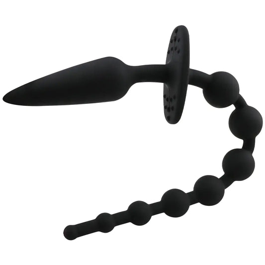 Silicone Beaded Anal Plug Prostate Massager - Yes, Ruby