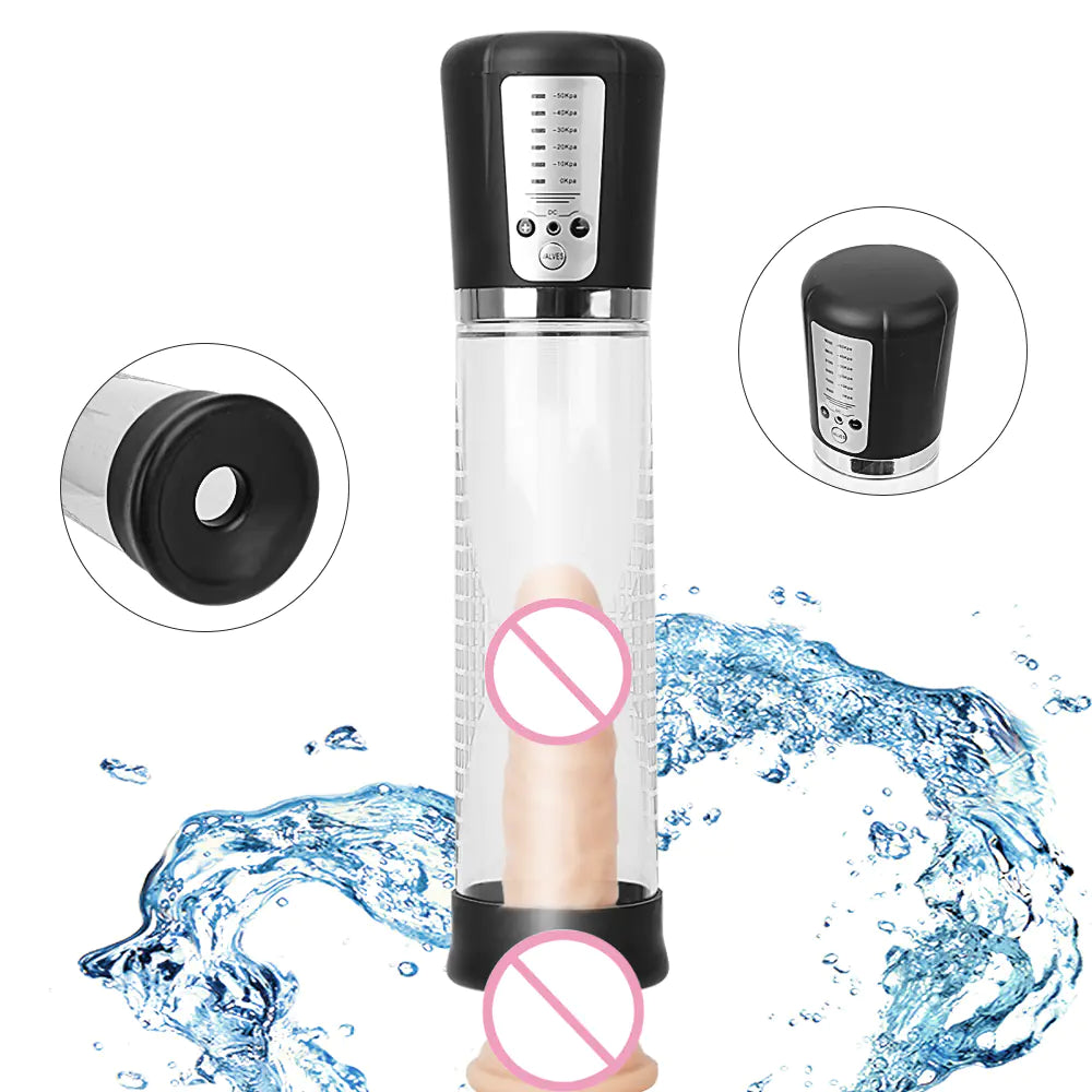 Electric Manual Vacuum Penis Stretching Pump - Yes, Ruby