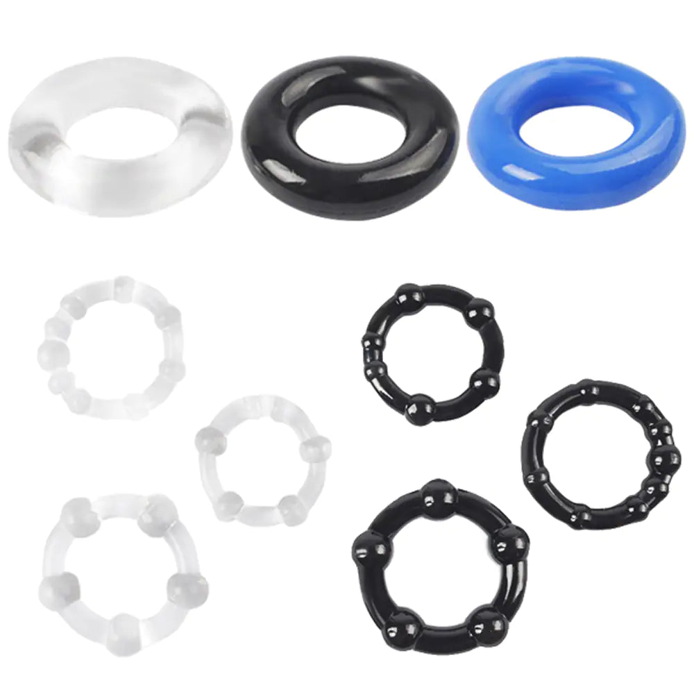 Tri-Color Silicone Cock Ring - Yes, Ruby