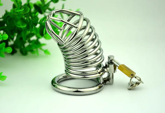 Men's Chastity Device with Padlock - Yes, Ruby
