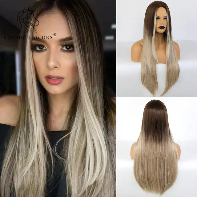 Synthetic Long Brown Wig - Yes, Ruby
