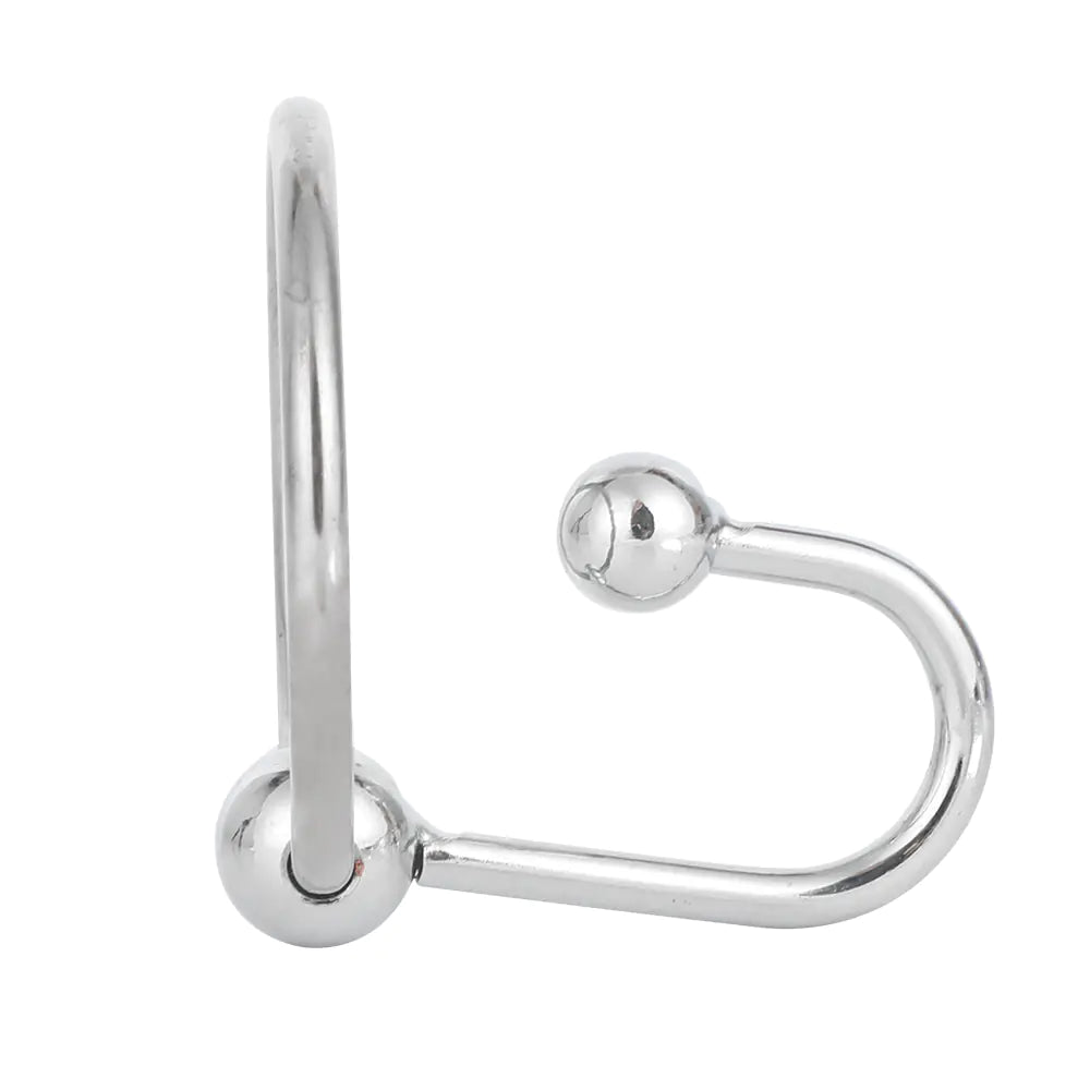Metal Cock Ring with Urethral Stop - Yes, Ruby