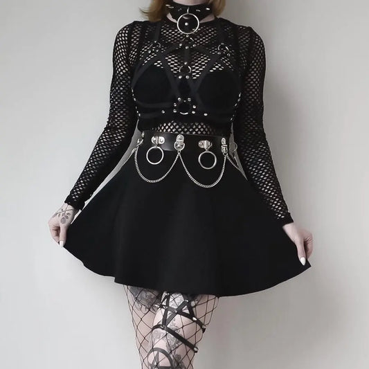 Party Clubwear Waist Harness - Yes, Ruby