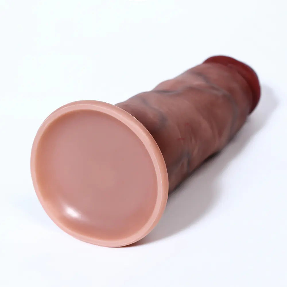 Double Layer Silicone Dildo for Manual Stimulation - Yes, Ruby