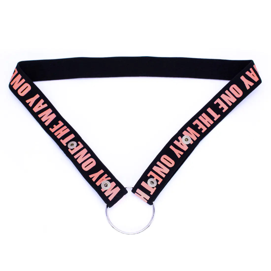 Men's Chastity Lock with Three-Way Restraint Strap - Yes, Ruby