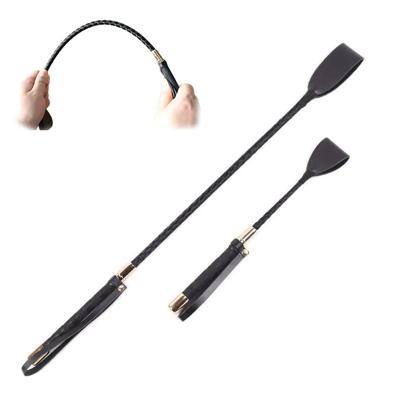 50 Shades Leather PU Riding Crop - Yes, Ruby