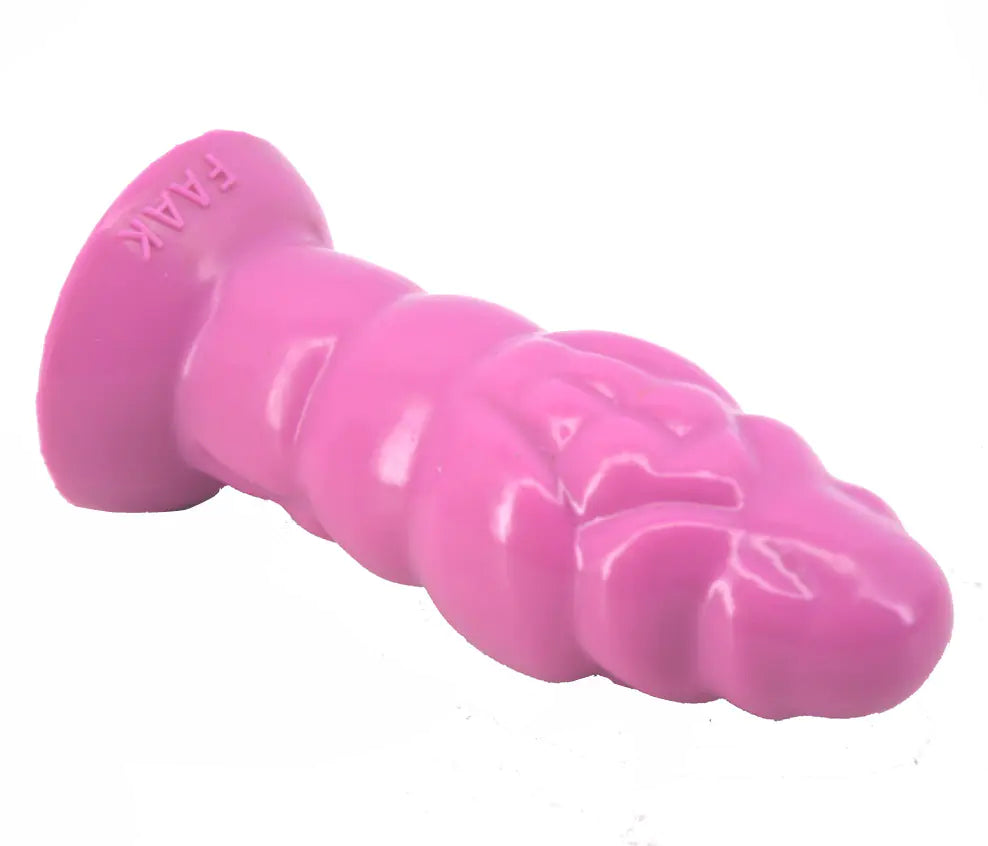 FAAK Silicone Realistic Muscle Dildo and Butt Plug - Yes, Ruby