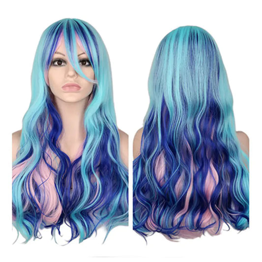 Gradient Long Curly Wig for Women - Yes, Ruby