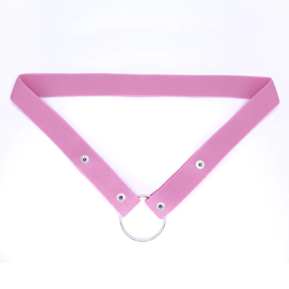 Men's Chastity Lock with Three-Way Restraint Strap - Yes, Ruby