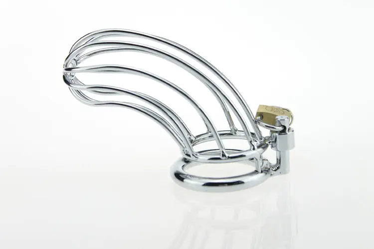 Stainless Steel Chastity Cage - Yes, Ruby