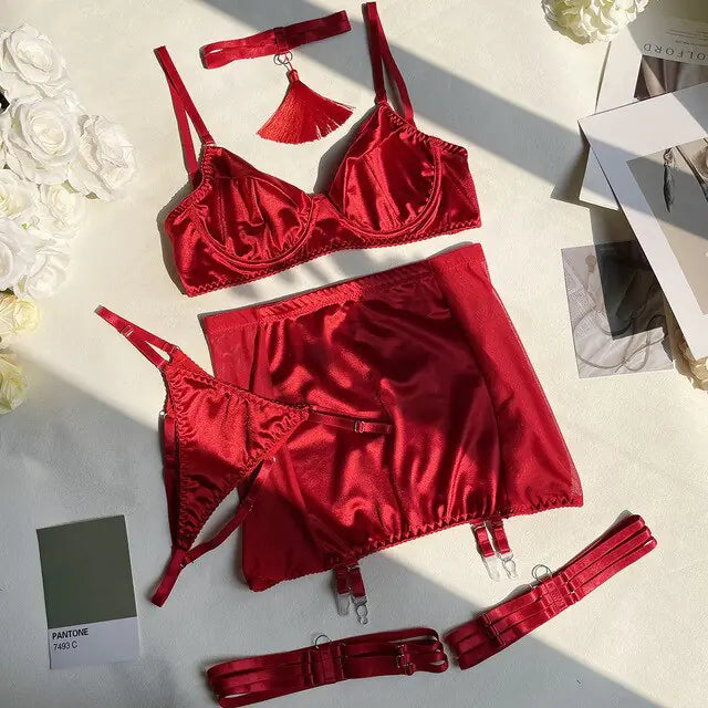 Sissy Seamless Lingerie Set - Yes, Ruby