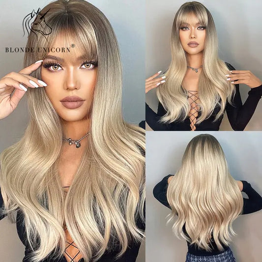 Synthetic Long Brown Wig - Yes, Ruby