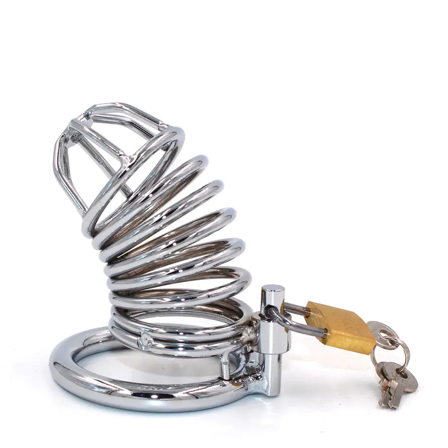 Men's Chastity Device with Padlock - Yes, Ruby