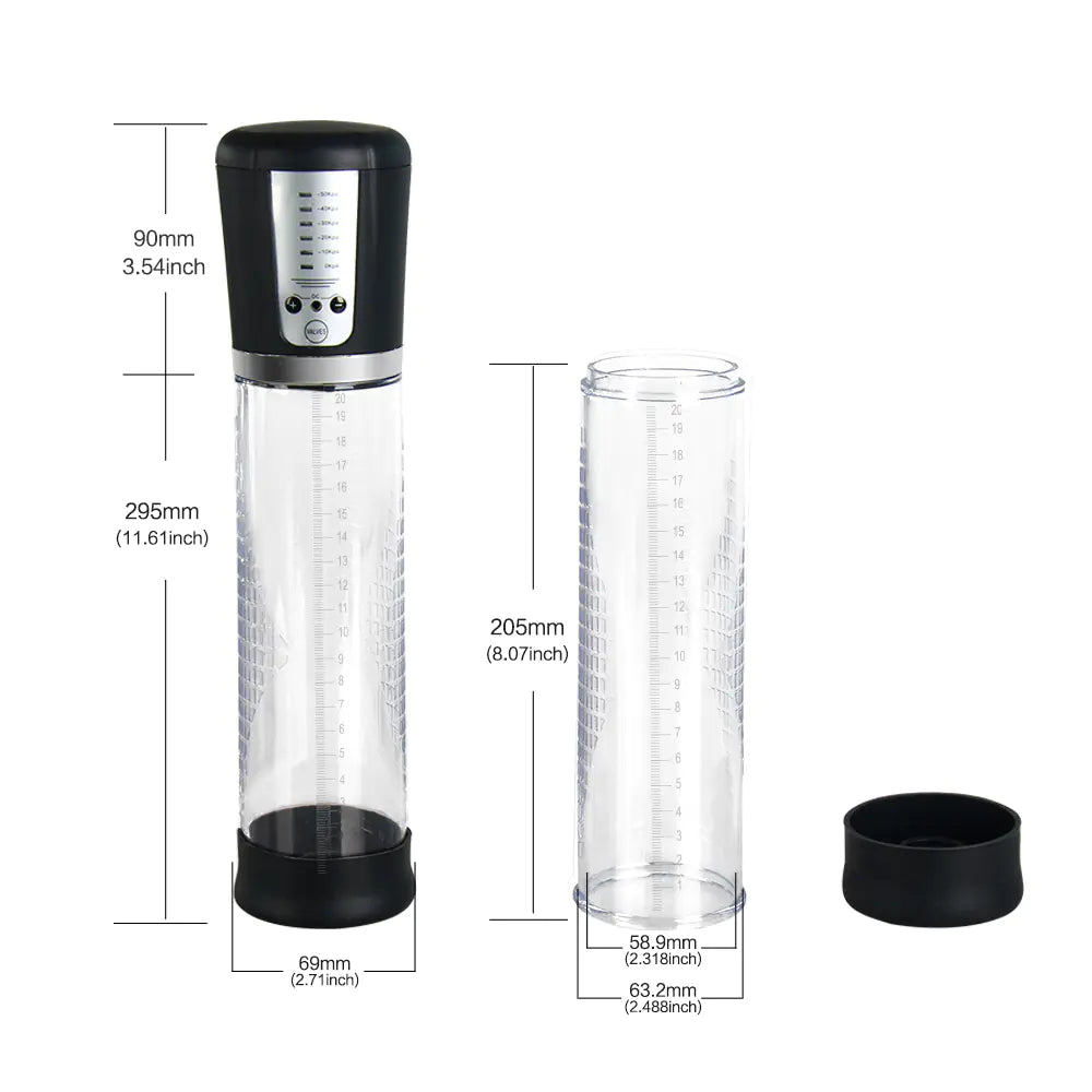 Electric Manual Vacuum Penis Stretching Pump - Yes, Ruby