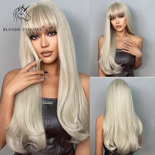 Synthetic Long Brown Wig - Yes, Ruby