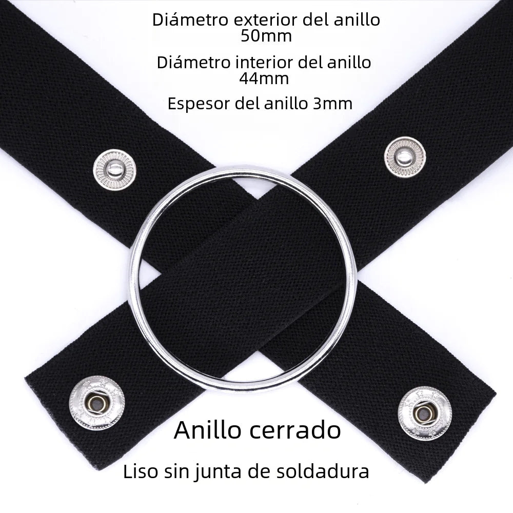 Men's Chastity Lock with Three-Way Restraint Strap - Yes, Ruby