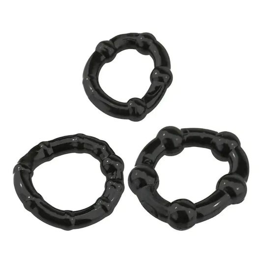 Tri-Color Silicone Cock Ring - Yes, Ruby